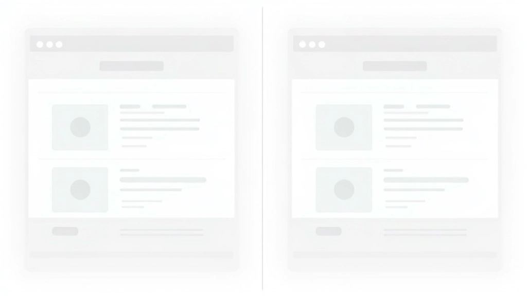 Gráfico mostrando comparação de estruturas de landing page antes e depois, com elementos de conversão destacados e anotações