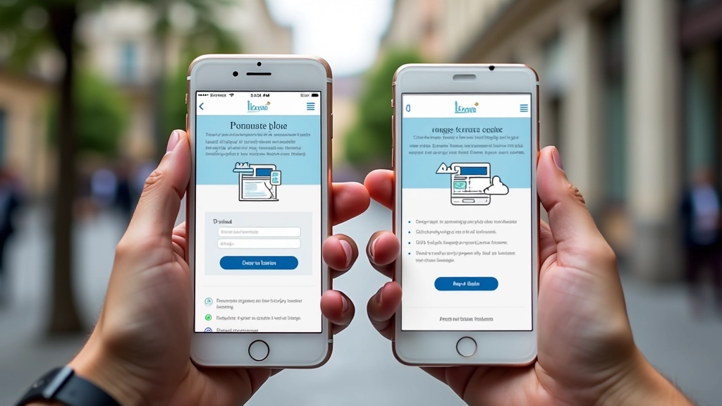 Comparação de layouts mobile e desktop mostrando posicionamento de CTA otimizado para cada dispositivo